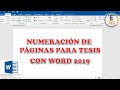 NUMERACIÓN DE PÁGINAS PARA TESIS