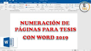 NUMERACIÓN DE PÁGINAS PARA TESIS