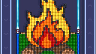 Pixel Flow Level 1208 Hard Solution Walkthrough Fire
