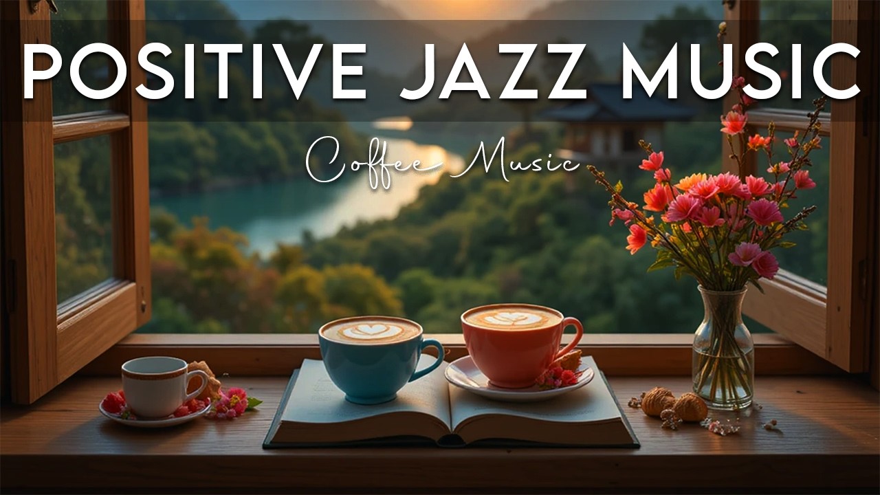 Positive Jazz Music 🌿 Gentle Bossa Nova Coffee Ambience for Peaceful Focus and Happy Mood