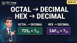 Information Octal to Decimal Conversion | Hexadecimal to Decimal | Number System | VLSI #4 by RTLForge News