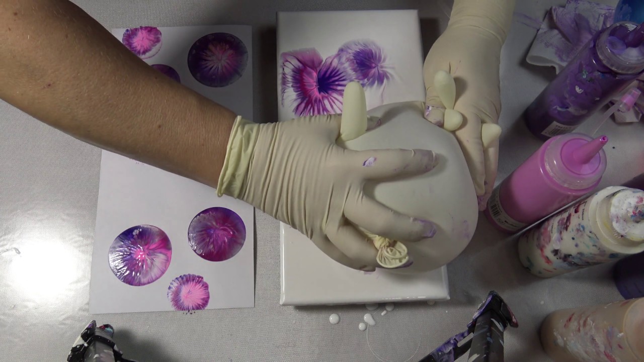 232 How To Paint Flowers With The Balloon glove Acrylic Pouring 232-how-to-paint-flowers-with-the-balloon-glove-acrylic-pouring