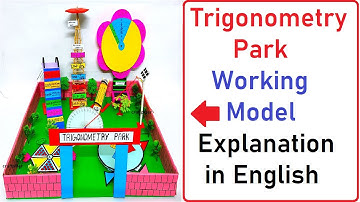 trigonometry park working model (3D) explanation in english  maths project - maths tlm | craftpiller