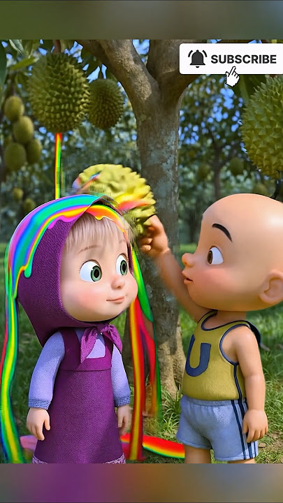 Upin mukul Masha karna mau mencuri durian #marsha #3danimation #cartoon #upinipin