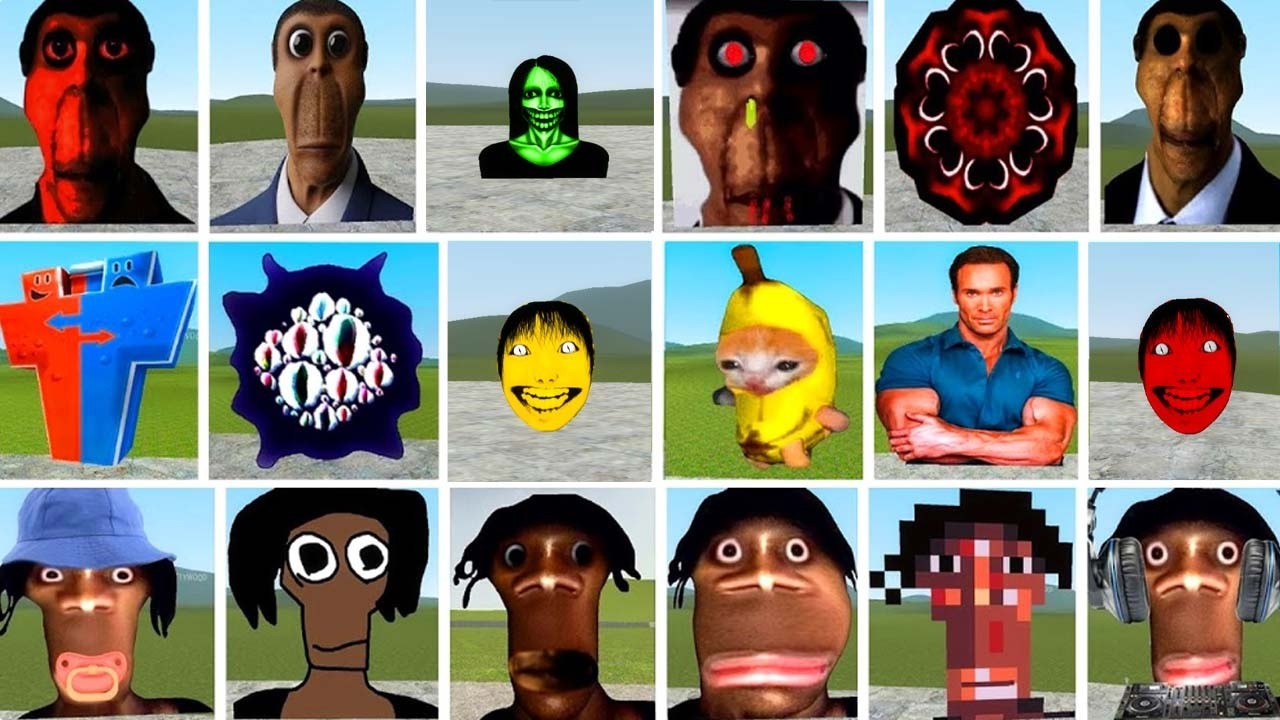 OBUNGA NEXTBOTS, TOO MUCH NEXTBOTS FAMILY AND JUANDALE PRINGLE FAMILY In Garry's Mod