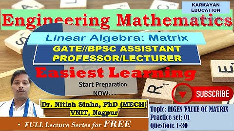 Rank of Matrix/Engg. Mathematics//GATE/BPSC Assistant professor/Lecturer/Dr. Nitish Sinha