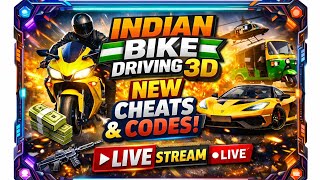 ROJIB Gaming 100k is live Indian bike driving 3D New update cheats codes guys subscribe my YouTube