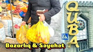 Quba Bazarı - Qubaya səyahət etdik - Bazardan Qubanın ağ alması və daha nələr nələr aldıq?