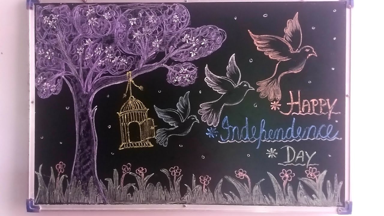Blackboard decoration for 15th August  |  Independence Day Board decoration Independence Day |