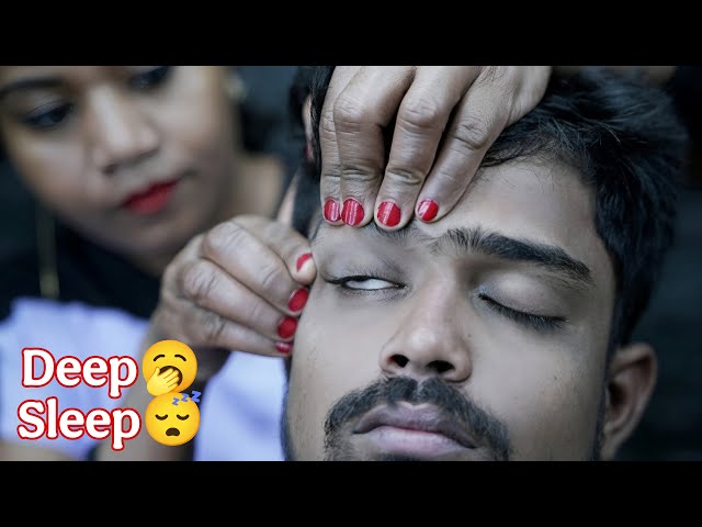 Experience Nirvana: ASMR Indian Head Massage for Deepest Sleep & Relaxation #ladybarber #scratching