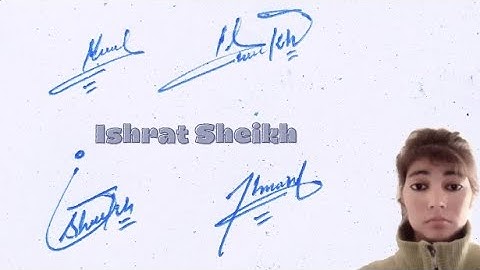 Ishrat Sheikh name signature#name signature with arooj