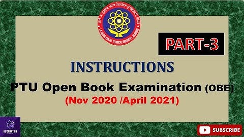 PTU OBE Instructions- Part 3 || One Video Complete Solution || Information by Parth