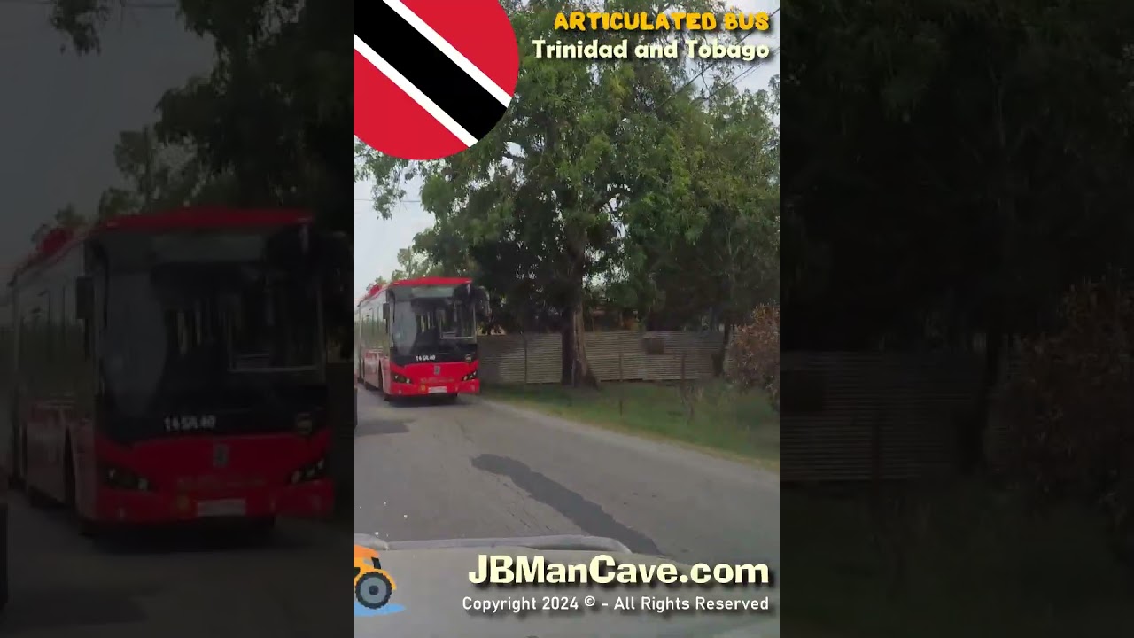 RED ARTICULATED BUS in Trinidad and Tobago JBManCave.com 