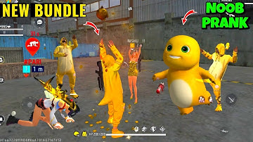 Noob Prank With Nailoong Bundle 😱 Cute Girl ने बोला Noob 😤 Noob Power 💪 Garena Free Fire 🔥 Y GAMING