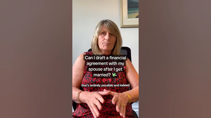Can I draft a financial agreement with my spouse after I get married?