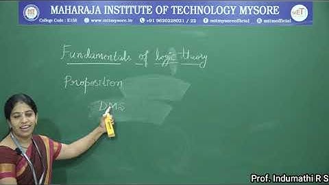 Propositions, Logical connectives | IV sem| CSE | Module 1 | Mathematical Logics | Session 1