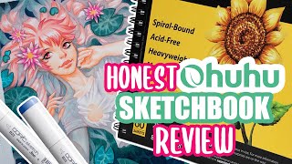 Honest OHUHU sketchbook review - Is it good for COPICS? - Draw with me