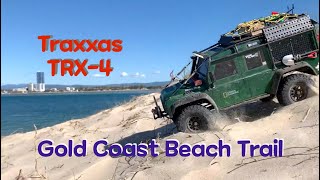 Rc car Traxxas TRX4 Land Rover Defender RC Car Crawler Gold Coast Beach Trail #120