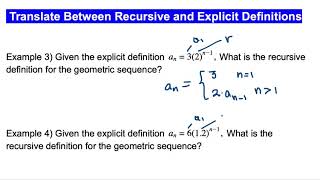 Translation from Explicite to Recursive Definition and Vice Versa