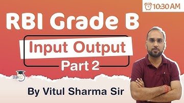 RBI Grade B 2021 - Input Output Reasoning Class for RBI Grade B/ibps Po/sbi po Part 2 #rbigradeb2021