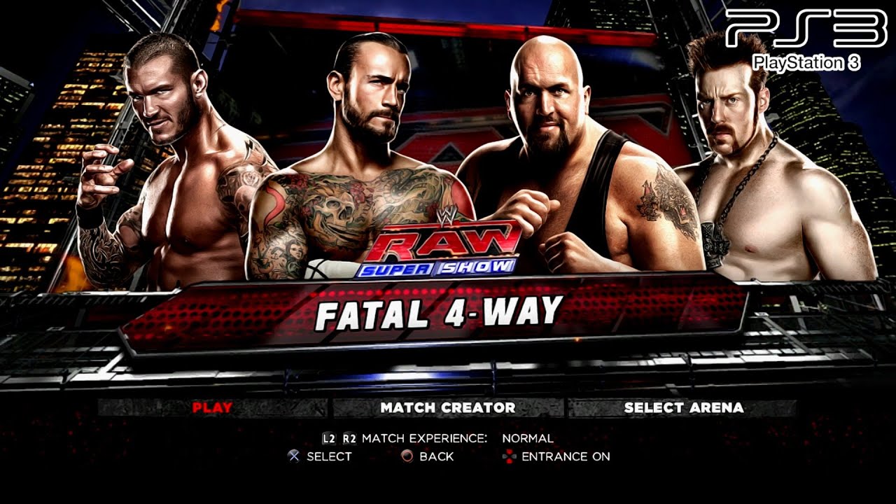 WWE '13 PS3 - CM Punk VS Big Show VS Randy Orton VS Sheamus