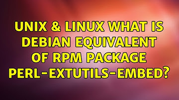 Unix & Linux: What is Debian equivalent of RPM package perl-ExtUtils-Embed?