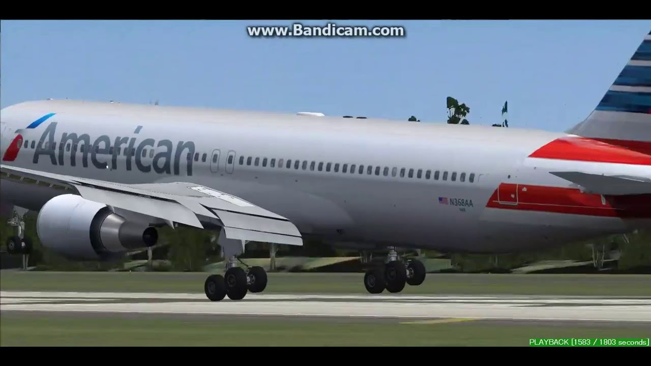 American Airlines 767 Tampa KTPA Landing FS9 - YouTube