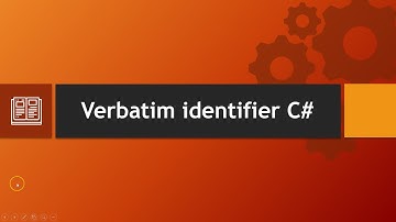 Verbatim Identifier in C#