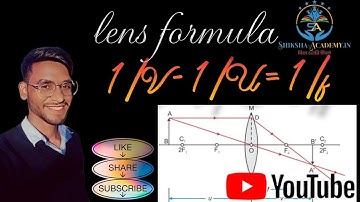 lens formula proved लेंस सूत्र सिद्ध करें 1/V - 1/U = 1/f by Ankit sir