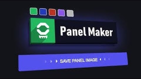 How to make custom twitch panels in  2020