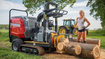 Fastest Automatic Firewood Processing Machine | Dangerous Big Chainsaw Cutting Tree Machines #1