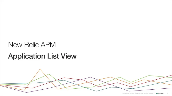 New Relic APM Application List View Tutorial