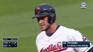CWS@CLE: Gomes scores a pair with a double to right