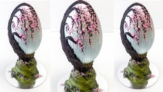 Zen Cherry blossom chocolate egg - fanciest Easter eggs ever 2/4