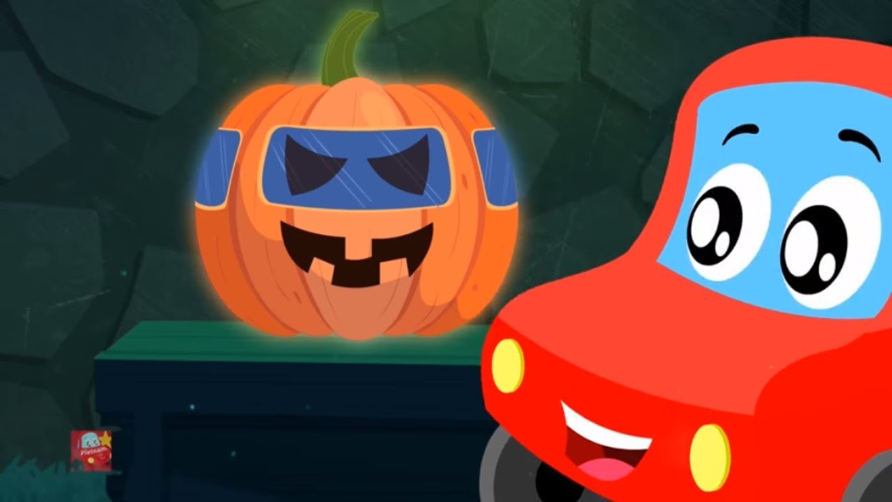 Halloween bài hát | bài hát cho trẻ em | Halloween Jack O'Lantern | Car Rhymes | Little Red Car