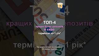 🏢 ТОП-4 кращих бізнес-депозитів в євро терміном на 1 рік*