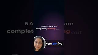 5 AI tools you’re missing out on 🔥#aitools #productivity #artificialintelligence