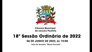 18ª Sessão Ordinária de 2022