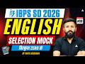IBPS SO English 2026 | Selection Mock #3 | Based on New Pattern | By Parth Krishan