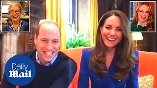 Prince William makes Cruella star Emma Stone laugh during video call with Kate Middleton