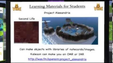 OSCC13 - The Fantastic Voyage of Converting to OpenSim for Biology and Archaeology Education