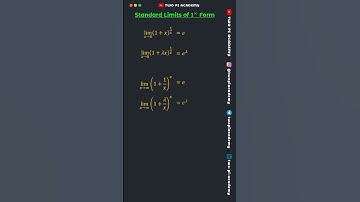 Some Standard Limits of 1 power Infinity Form #jeedailyconcepts #limitsandderivatives