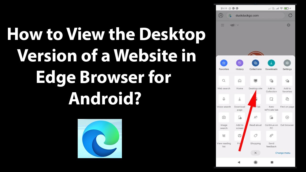 How to View the Desktop Version of a Website in Edge Browser for Android?