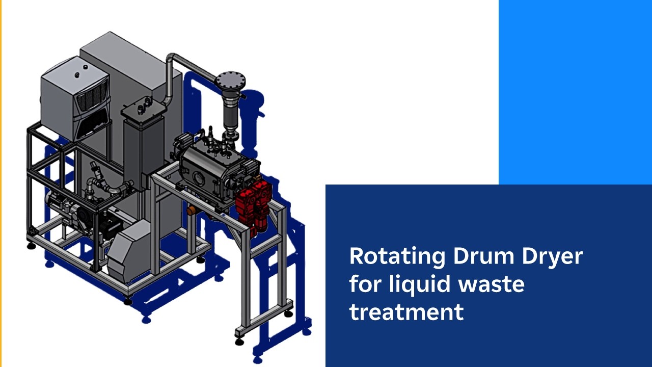Rotating Drum Dryer for liquid waste treatment