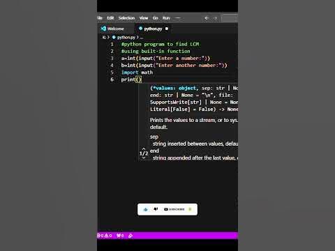 Python program to find LCM using built-in function #python3 # ...