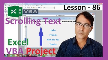 Create Scrolling text in Excel | Excel VBA lesson - 86 | Running Text in user form vertically