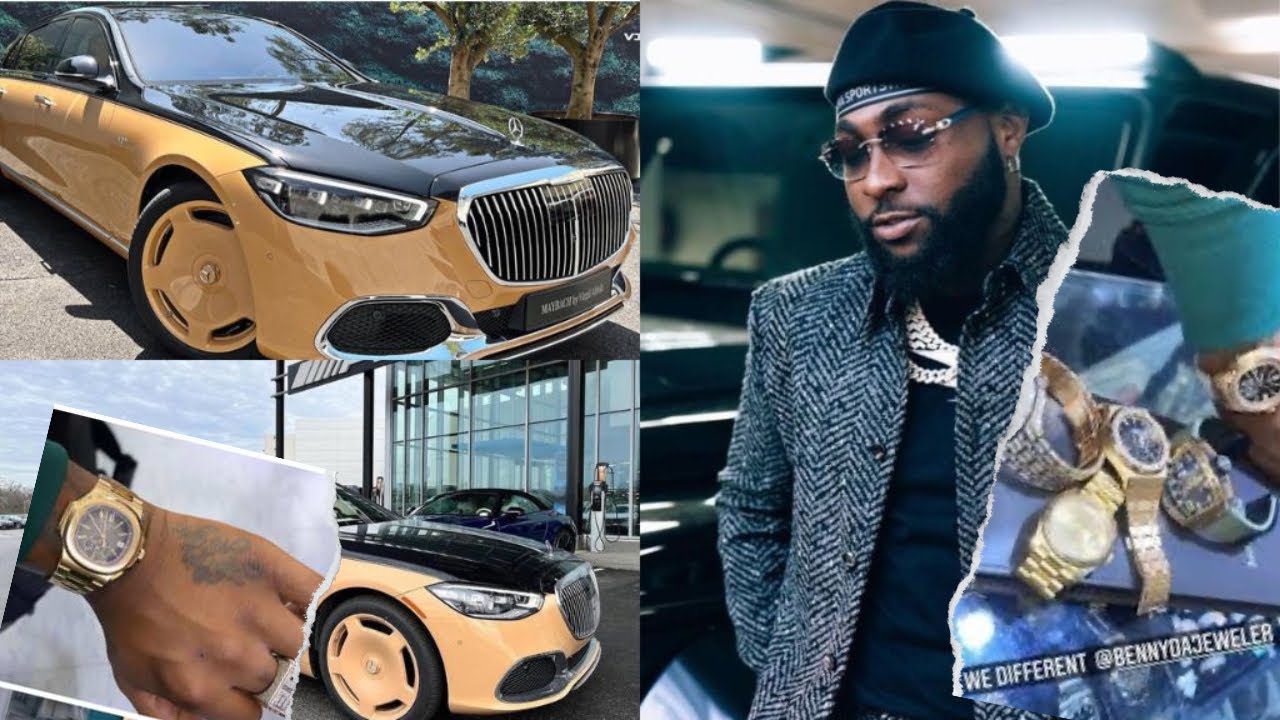 SEE AS DAVIDO FLAUNT HIS MAYBACH AND PATEK WRIST WATCH AS HE PROMISE TO