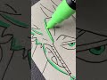 【ONE PIECE】光るロロノア・ゾロをPOSCAで描いてみた。【GLOW EFFECT】#shorts