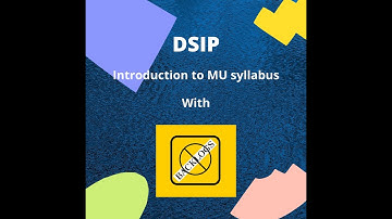 Introduction to BE computer engineering sem 7(CBCGS) syllabus(Subject-DSIP) | MU