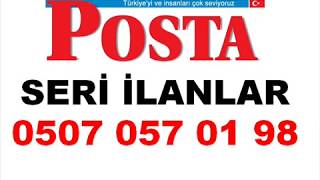 Posta Seri İlanlar Ümraniye Posta Gazetesi İlan Servisi Bürosu Reklam Ajansı